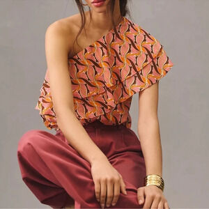 Anthropologie Devotion Twins Platania One Shoulder Top Size L